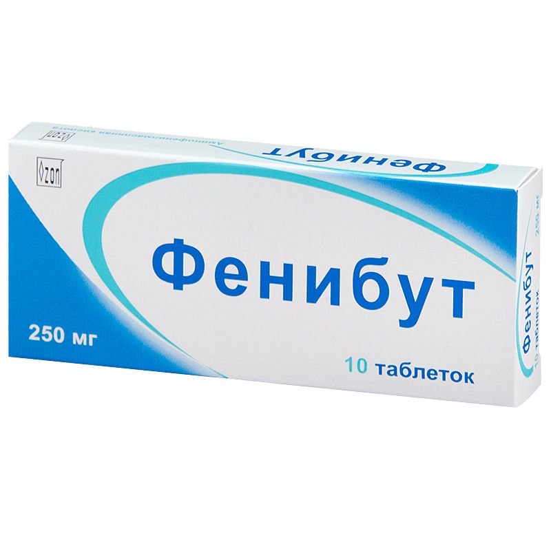 Фенибут, 250 мг, таблетки, 10 шт.