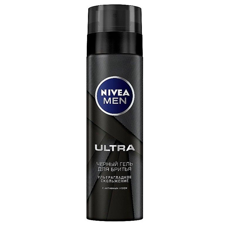 Nivea Men Ultra Гель для бритья черный, гель, 200 мл, 1 шт.