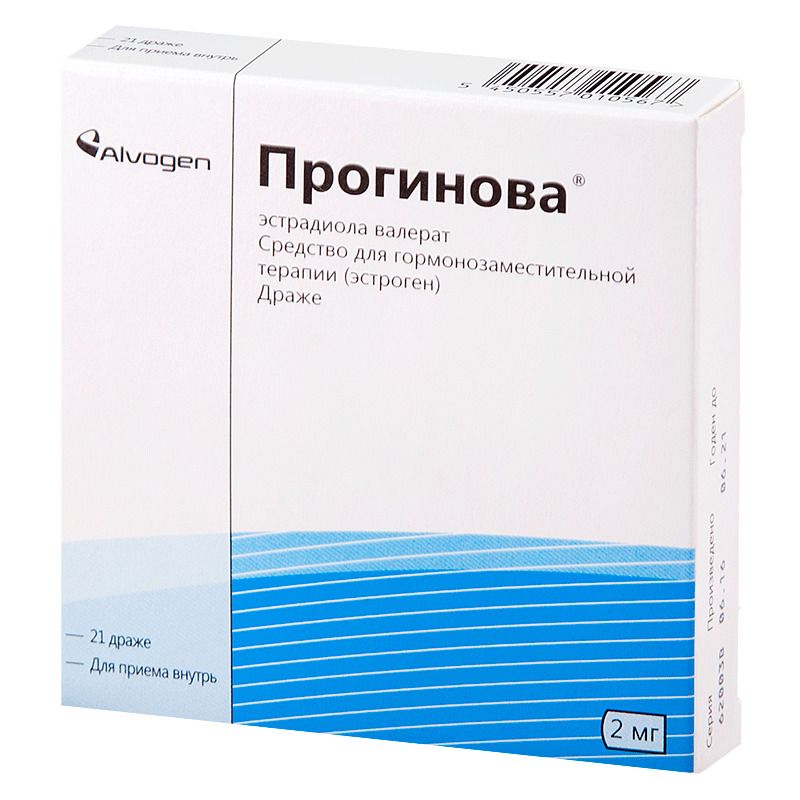 Прогинова, 2 мг, драже, 21 шт.