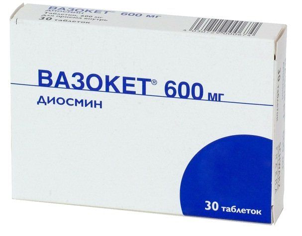 Вазокет, 600 мг, таблетки, 30 шт.