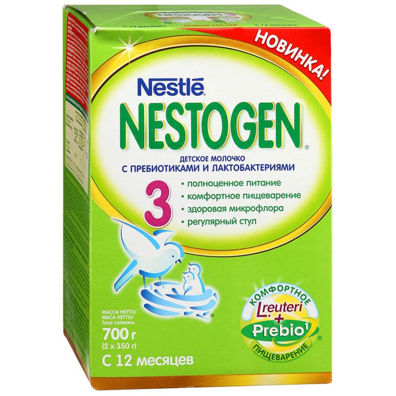 Nestogen 3, для детей с 12 месяцев, напиток молочный сухой, с пребиотиками и лактобактериями, 350 г