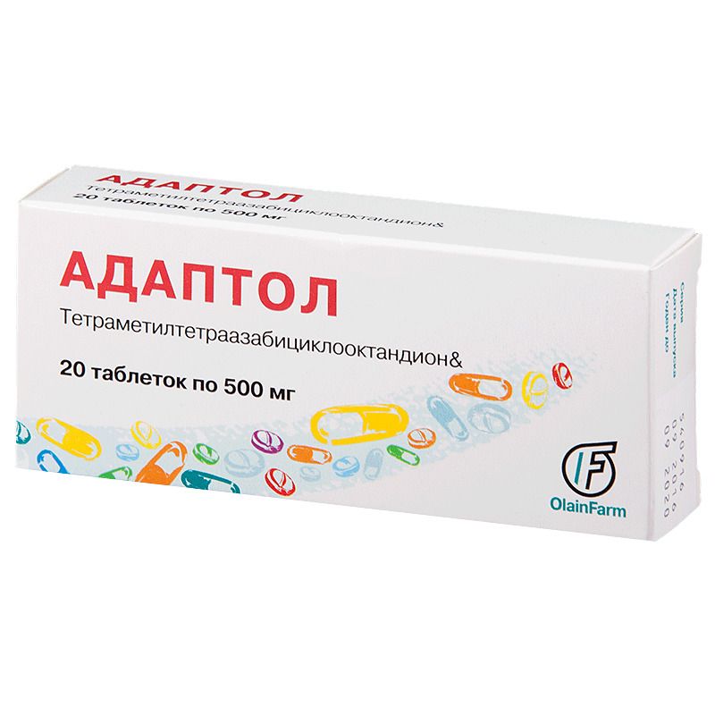 Адаптол, 500 мг, таблетки, 20 шт.