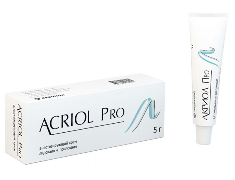 Акриол Про, 2.5%+2.5%, крем для местного и наружного применения, 5 г, 1 шт.