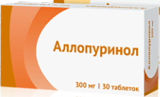 Аллопуринол, 300 мг, таблетки, 30 шт.