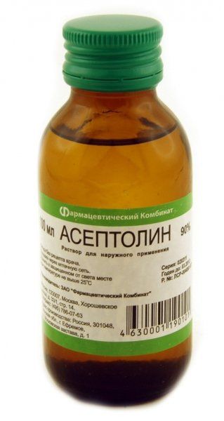 Асептолин, 90%, раствор для наружного применения, 100 мл, 1 шт.