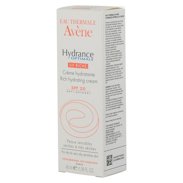 Avene Hydrance Optimale Riche UV20 крем увлажняющий для сухой кожи, крем для лица, 40 мл, 1 шт.