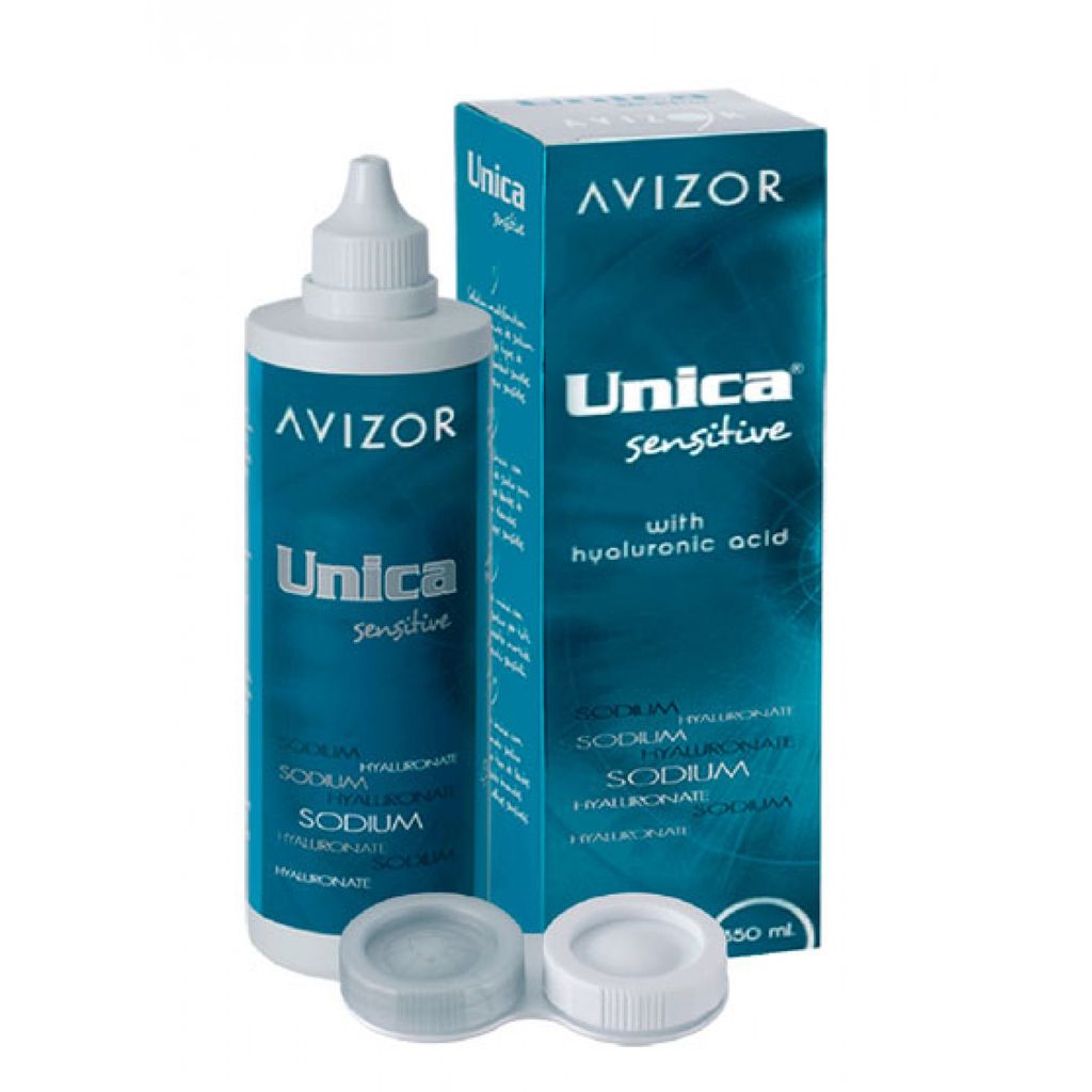 Avizor Unica Sensitive Раствор для линз, раствор для обработки и хранения контактных линз, 350 мл, 