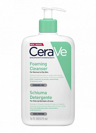 CeraVe Очищающий гель для кожи лица и тела, гель для умывания, для нормальной и жирной кожи, 473 мл