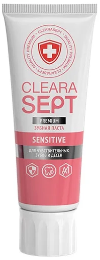 ClearaSept Sensitive Зубная паста для чувствительных зубов и десен, паста зубная, 75 мл, 1 шт.