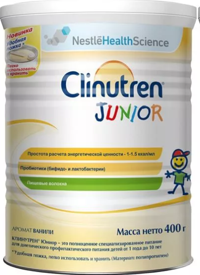 Clinutren Junior смесь для детей 1-10 лет, специализированный продукт диетического питания, со вкус