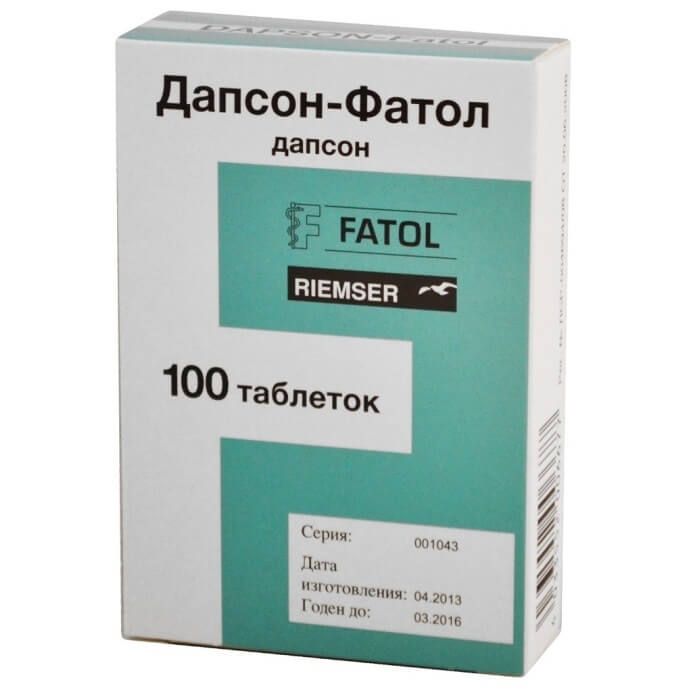 Дапсон-Фатол, 50 мг, таблетки, 100 шт.