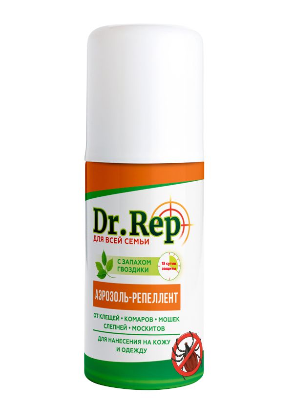 Dr. Rep Аэрозоль от клещей и комаров, аэрозоль для наружного применения, 100 мл, 1 шт.