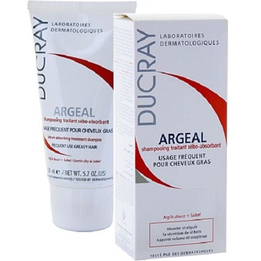 Ducray Argeal cебоабсорбирующий шампунь, шампунь, для жирных волос, 150 мл, 1 шт.
