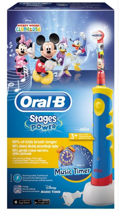 Электрическая зубная щетка для детей Oral-B Stages Power, в ассортименте, 1 шт.
