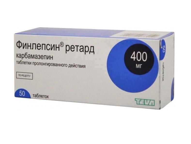 Финлепсин ретард, 400 мг, таблетки пролонгированного действия, 50 шт.