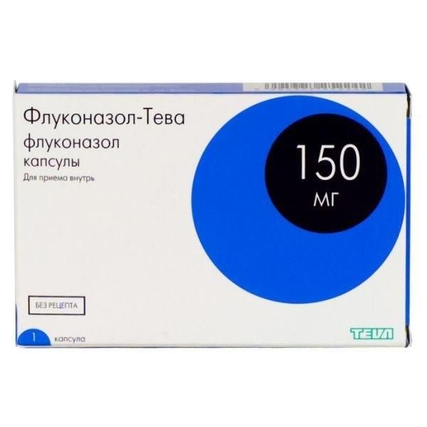 Флуконазол-Тева, 150 мг, капсулы, 1 шт.