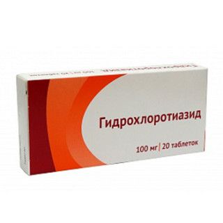 Гидрохлоротиазид, 100 мг, таблетки, 20 шт.