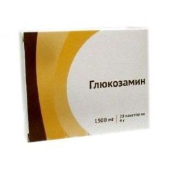 Глюкозамин, 1500 мг, порошок для приготовления раствора для приема внутрь, 4 г, 20 шт.