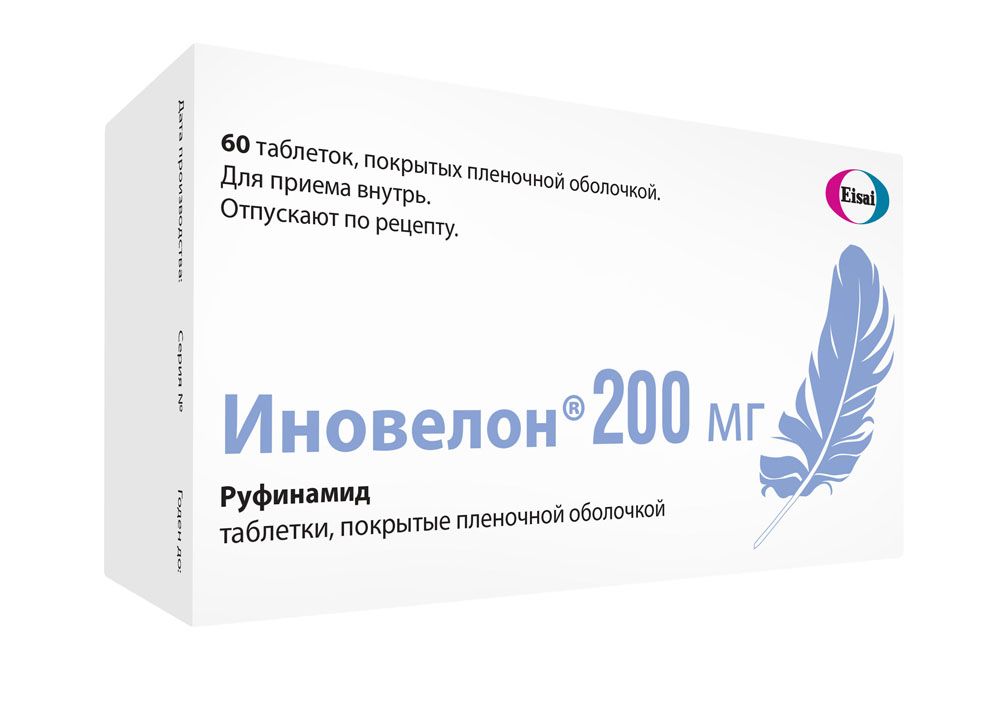 Иновелон, 200 мг, таблетки, покрытые пленочной оболочкой, 60 шт.