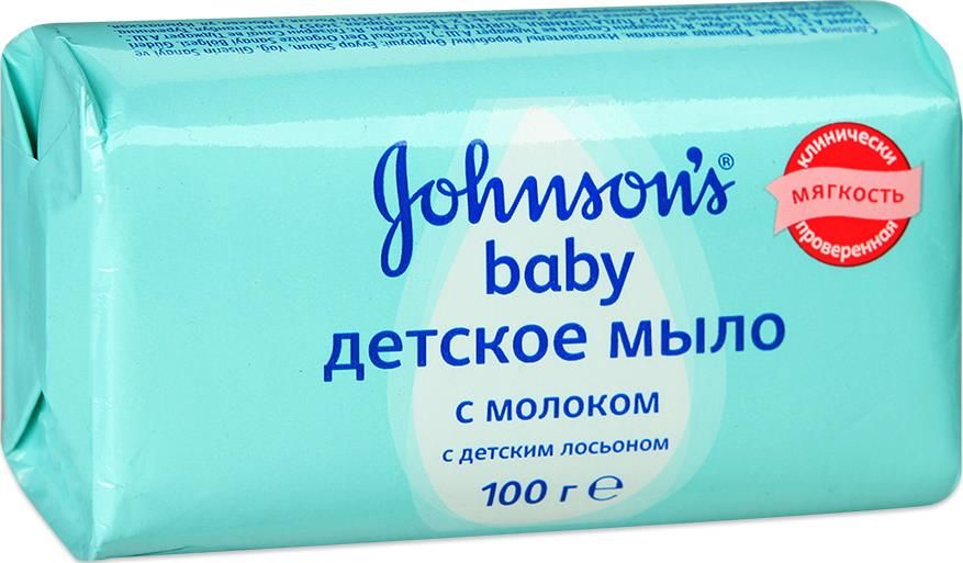 Johnson's baby Мыло детское, мыло детское, с молоком, 100 г, 1 шт.