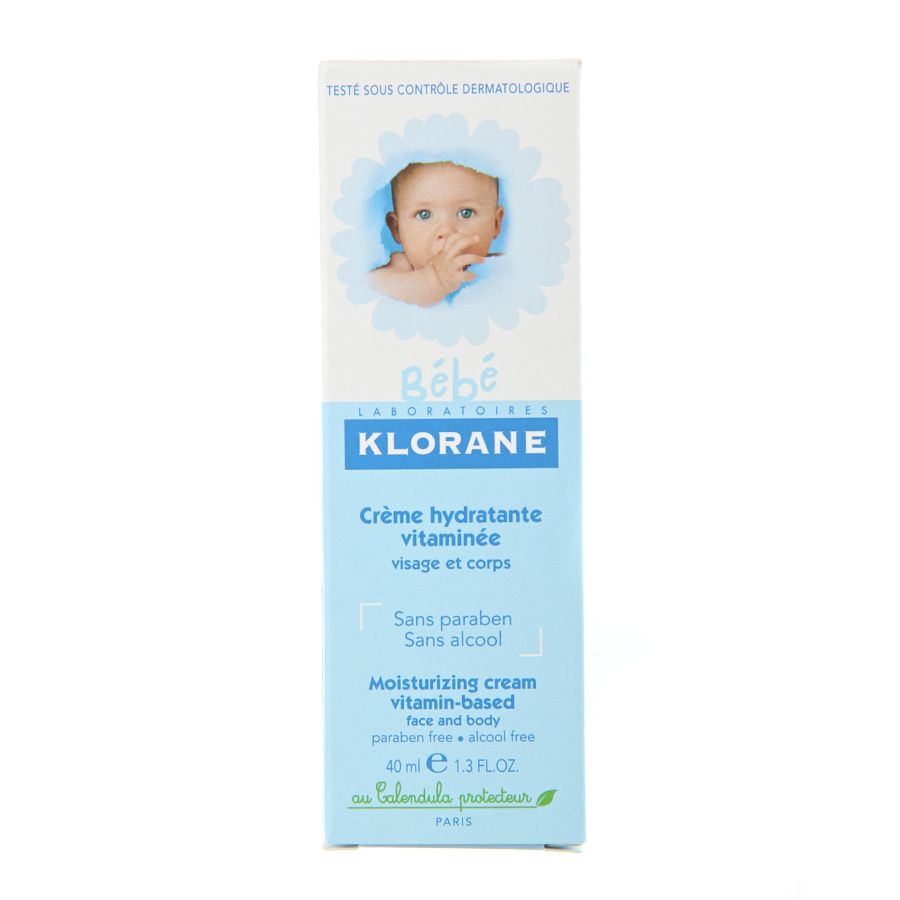 Klorane Bebe Детский увлажняющий крем с витаминами и экстрактом календулы, крем, 40 мл, 1 шт.