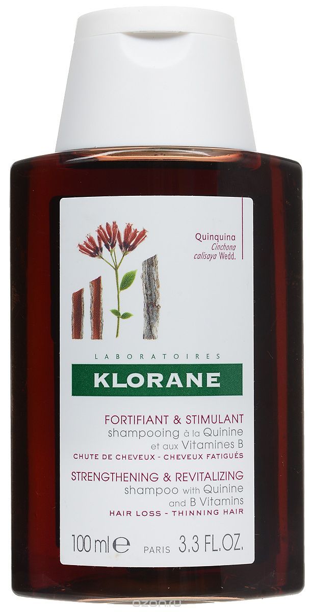 Klorane Шампунь с экстрактом хинина и витаминами B, шампунь, 100 мл, 1 шт.
