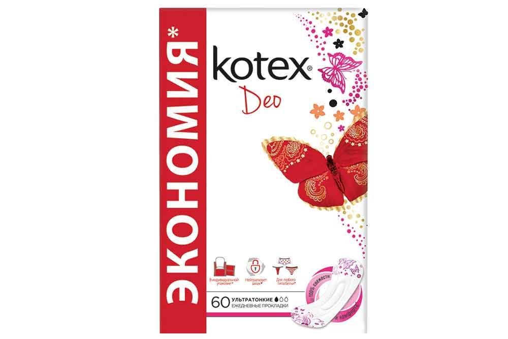 Kotex Super Slim Deo прокладки ежедневные, 60 шт.