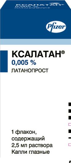 Ксалатан, 0.005%, капли глазные, 2.5 мл, 1 шт.