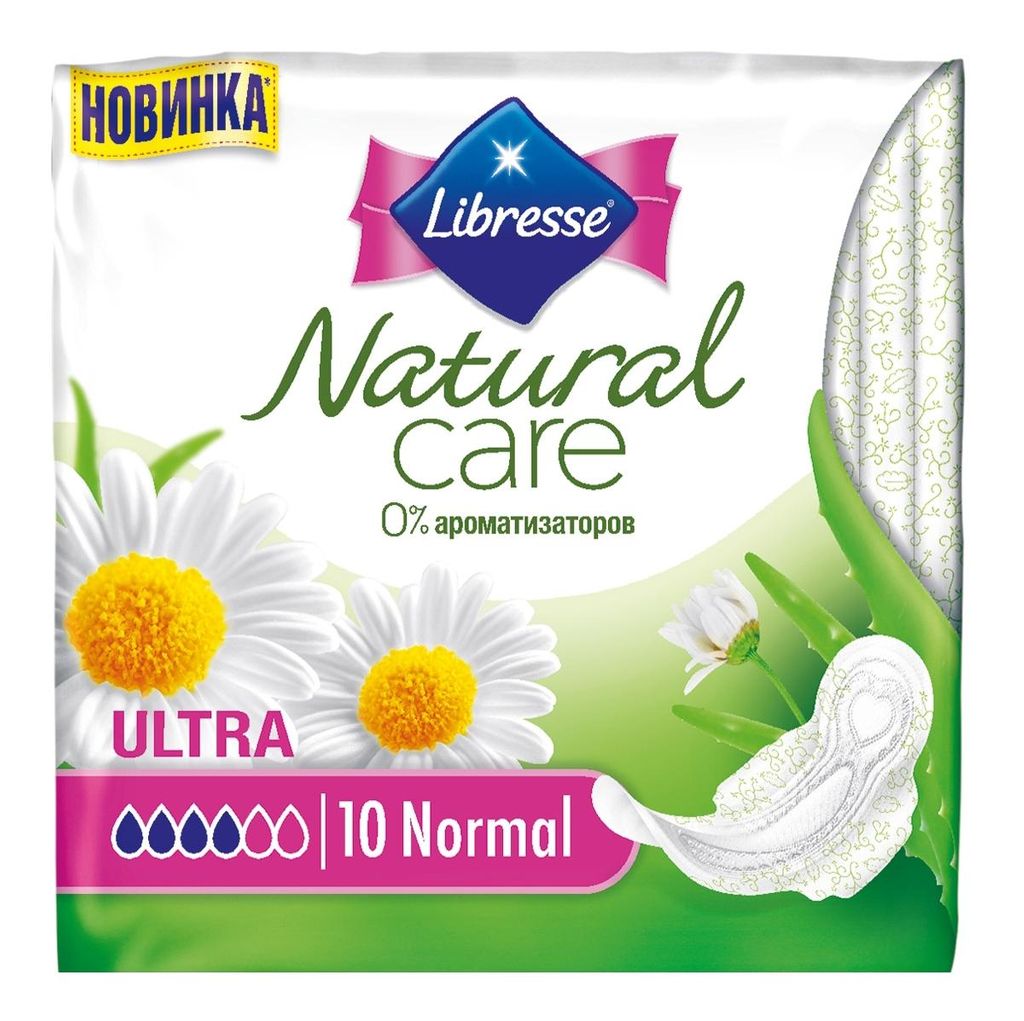Libresse Natural Care Ultra Normal прокладки, прокладки гигиенические, 10 шт.
