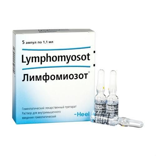 Лимфомиозот, раствор для внутримышечного введения гомеопатический, 1.1 мл, 5 шт.