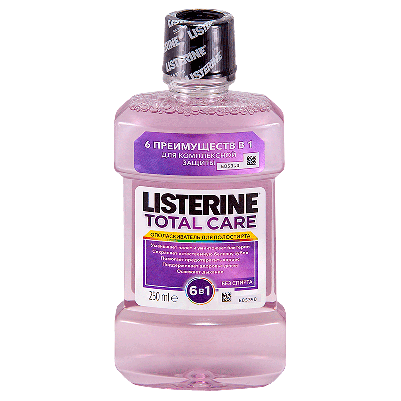Listerine Total Care ополаскиватель для полости рта, раствор для полоскания полости рта, 250 мл, 1 