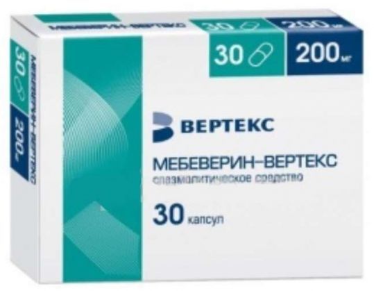 Мебеверин, 200 мг, капсулы пролонгированного действия, 30 шт.