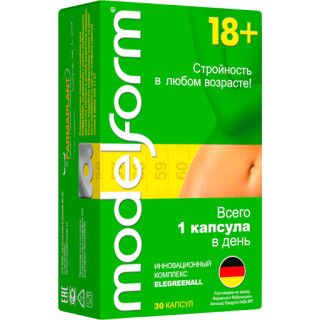 Модельформ 18+, 360 мг, капсулы, 30 шт.