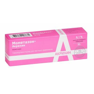 Мометазон-Акрихин, 0.1%, крем для наружного применения, 30 г, 1 шт.