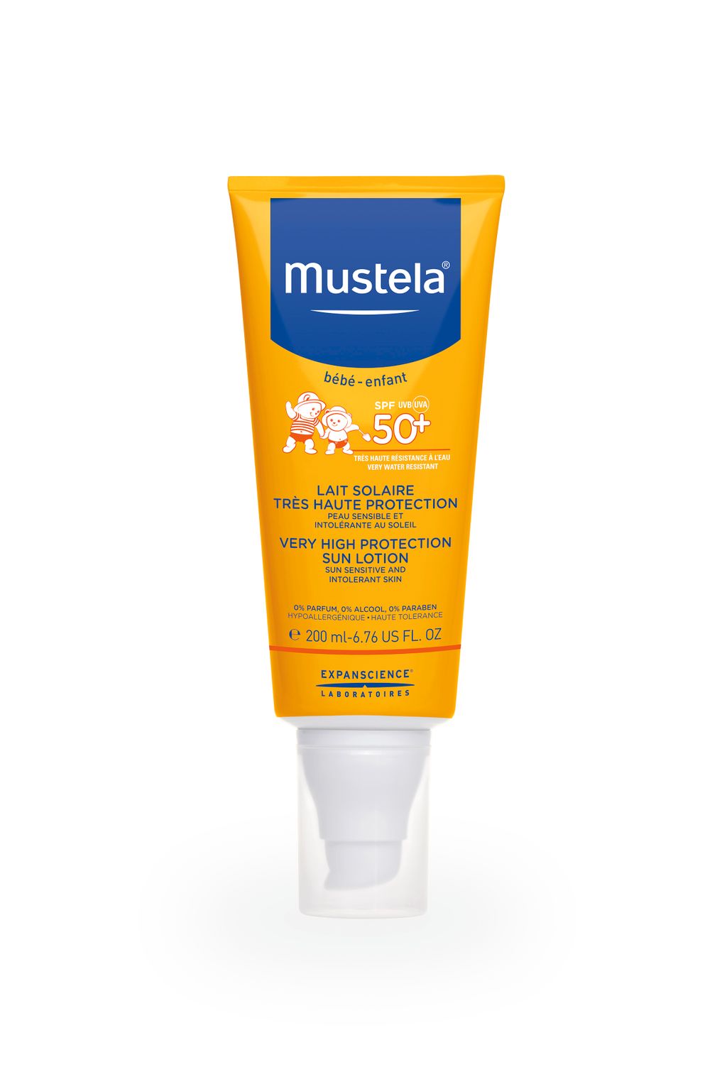 Mustela Sun Солнцезащитное молочко для детей SPF-50+, молочко, 200 мл, 1 шт.