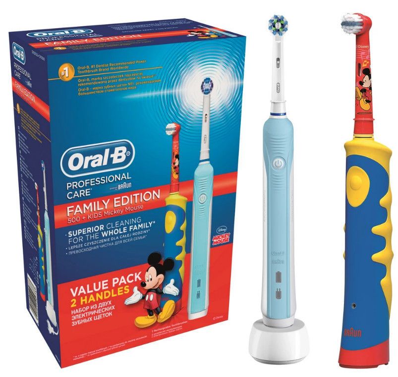 Набор Oral-B Family Pack Professional Care + Oral-B KIDS Mickey, набор, 2 шт.