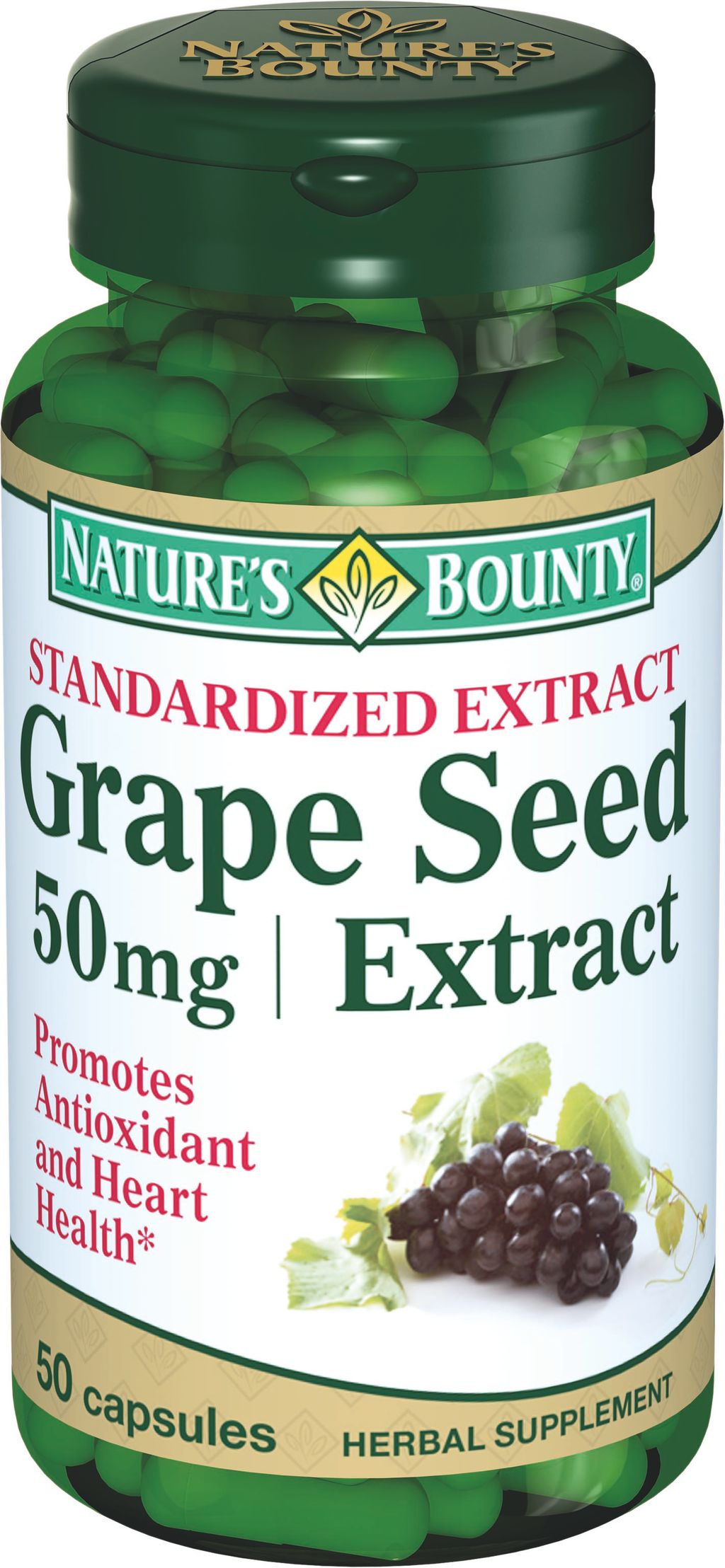 Natures Bounty Экстракт виноградных косточек, 50 мг, капсулы, 50 шт.