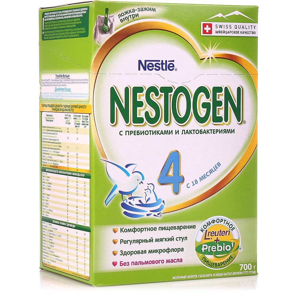 Nestogen 4, для детей с 18 месяцев, напиток молочный сухой, с пребиотиками и лактобактериями, 350 г