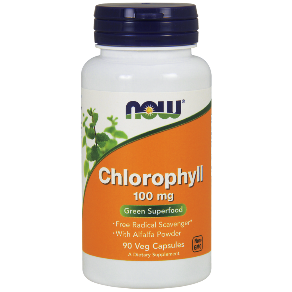 Now Chlorophyll Хлорофилл, 100 мг, капсулы, 90 шт.