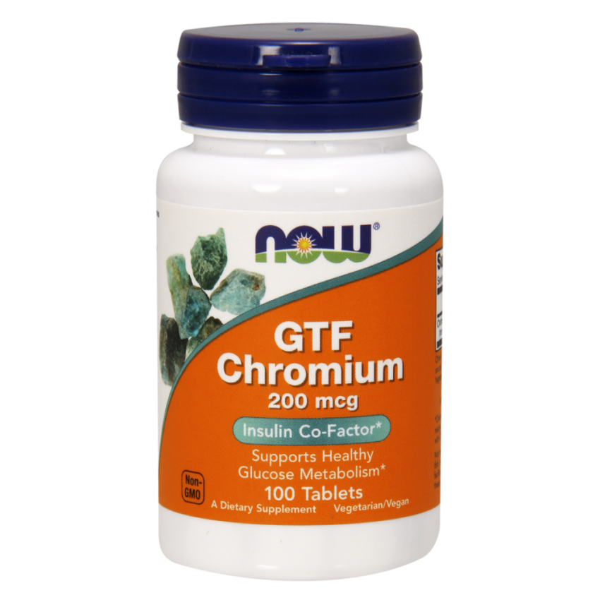 NOW GTF Chromium ГТФ Хром, 200 мг, таблетки, 100 шт.