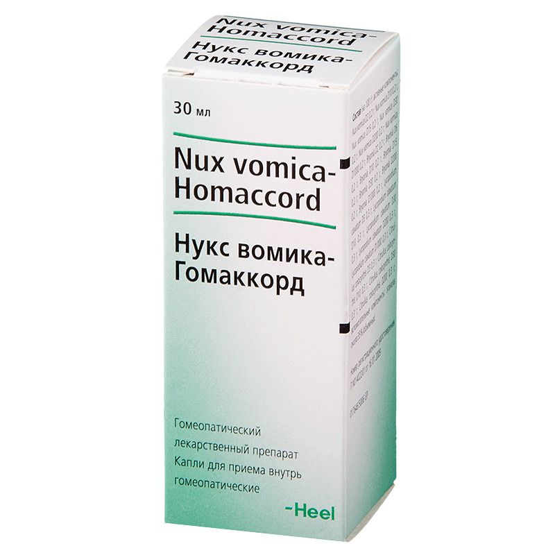 Нукс вомика-Гомаккорд, капли для приема внутрь гомеопатические, 30 мл, 1 шт.