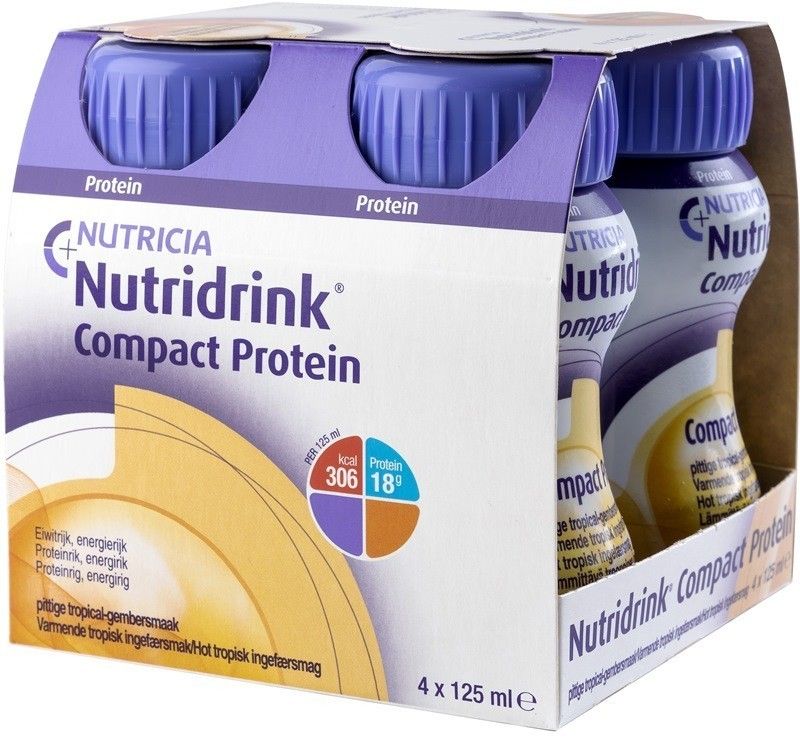 Nutridrink compact protein, жидкость для приема внутрь, согревающий вкус имбиря и тропических фрукт