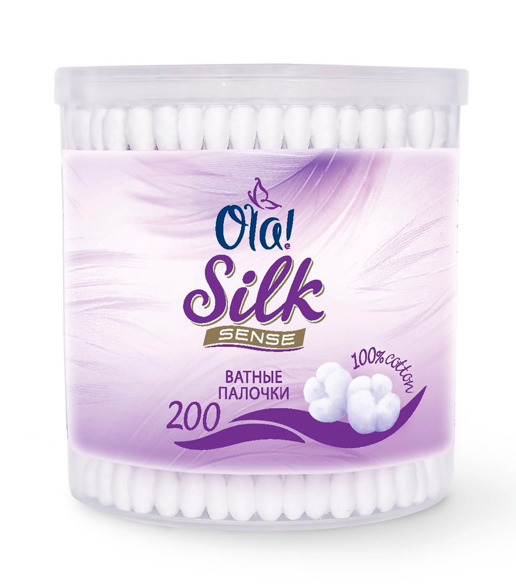 Ola! Silk Sense ватные палочки, в круглой банке, 200 шт.
