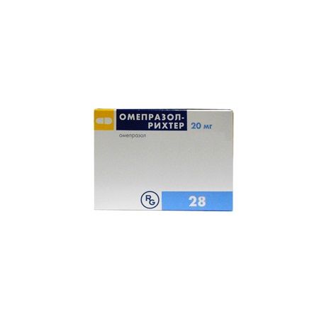 Омепразол-Рихтер, 20 мг, капсулы, 28 шт.