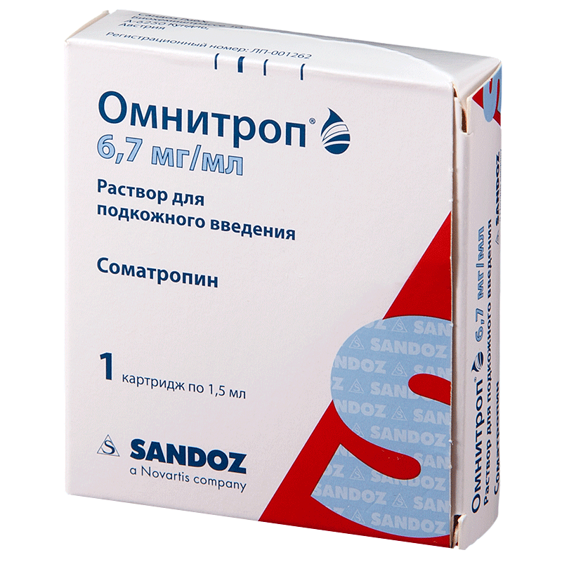Омнитроп, 6.7 мг/мл, раствор для подкожного введения, 1.5 мл, 1 шт.