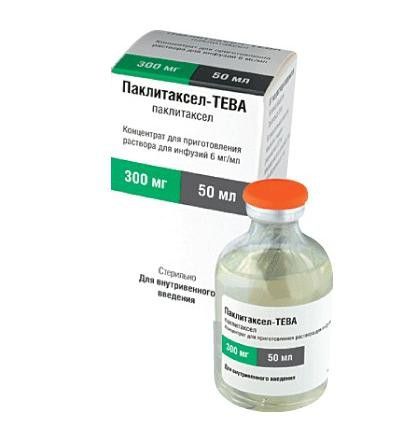 Паклитаксел-Тева, 6 мг/мл, концентрат для приготовления раствора для инфузий, 50 мл, 1 шт.