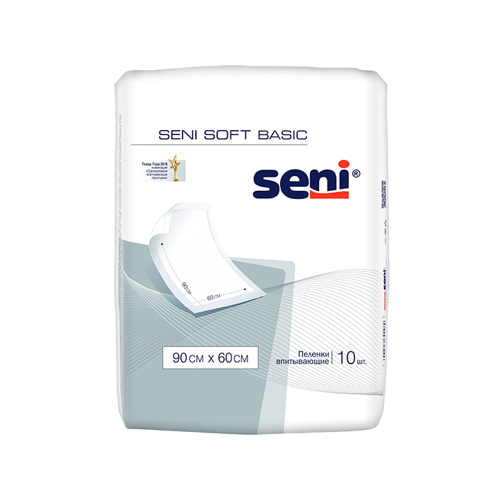 Пеленки впитывающие Seni Soft Basic, 60х90см, 10 шт.