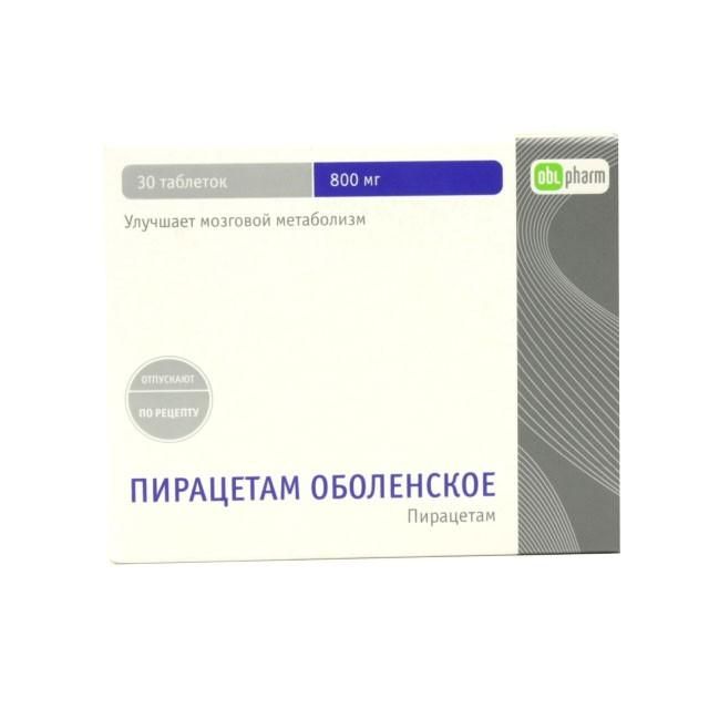 Пирацетам Оболенское, 800 мг, таблетки, покрытые оболочкой, 30 шт.