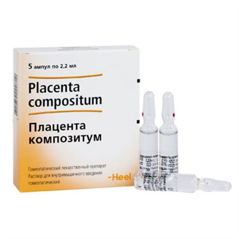 Плацента композитум, раствор для внутримышечного введения гомеопатический, 2.2 мл, 5 шт.
