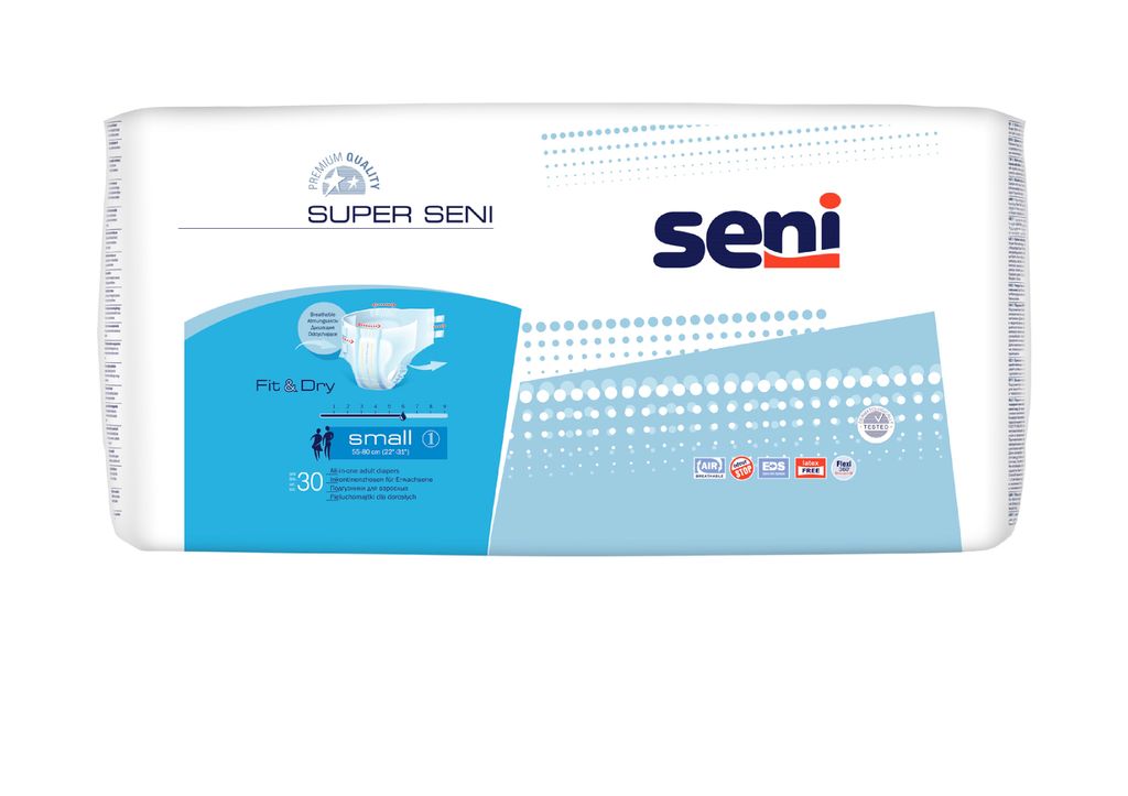 Подгузники для взрослых Super Seni Air, Small S(1) 55-80 см, 30 шт.